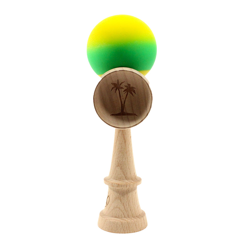 BK V2 Kendama Rubber Finish - lemon lime