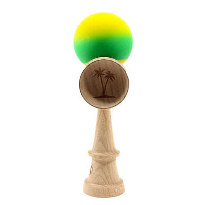 BK V2 Kendama Rubber Finish - lemon lime